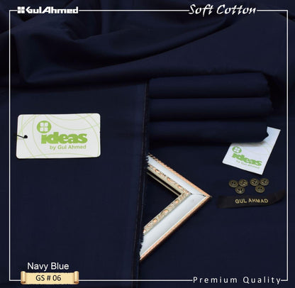 GUL AHMAD SOFT COTTON (METAL BUTTONS FREE)