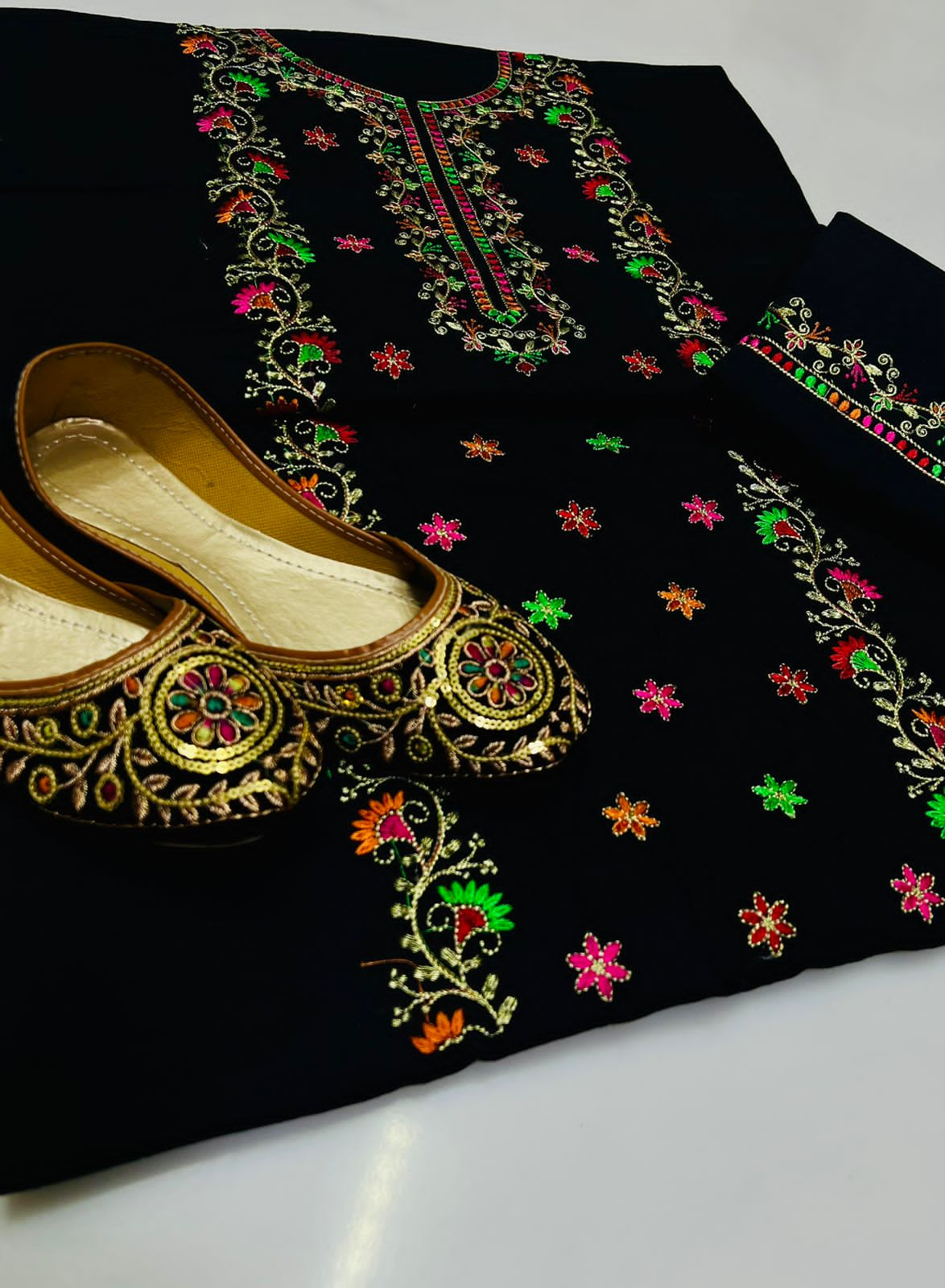 2pc Embroided Dress (Shoes Gift)