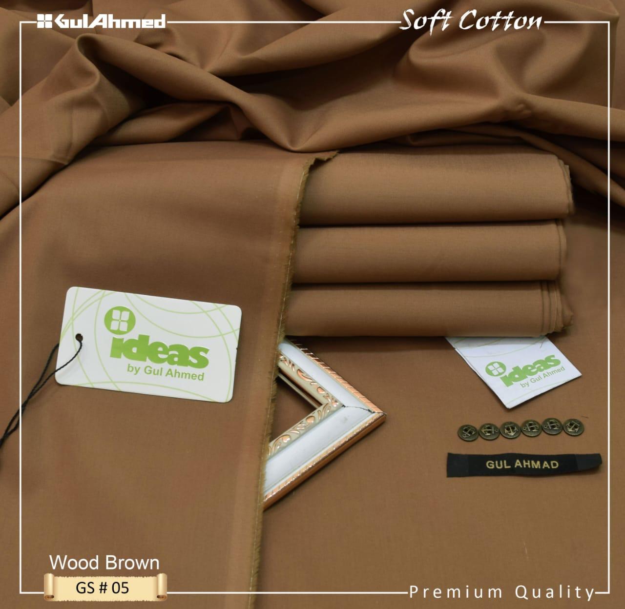 GUL AHMAD SOFT COTTON (METAL BUTTONS FREE)